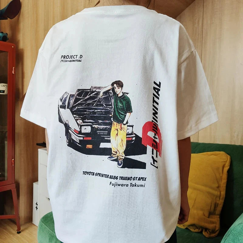 Initial D pullover featuring Redsuns and Akina – pure cotton streetwear by weebmemes