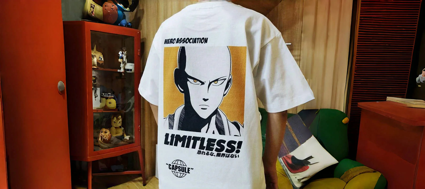 One Punch Man T-shirt featuring Saitama – pure cotton anime shirt from weebmemes