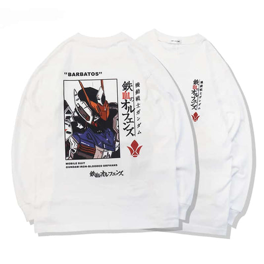 Μακρυμάνικο T-Shirt από καθαρό βαμβακερό φορείο Gundam Barbatos
