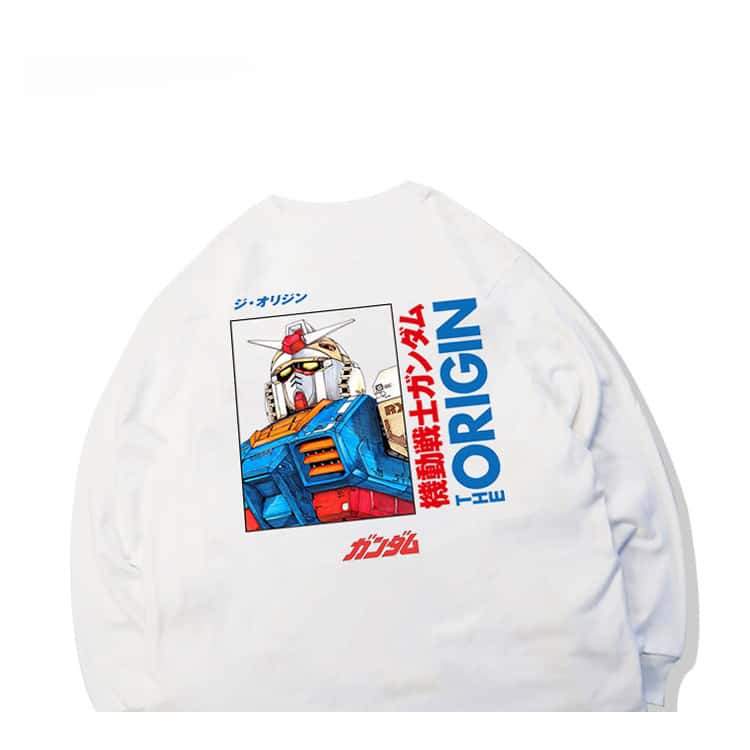 T-shirt à manches longues en pur coton Mobile Suit Gundam