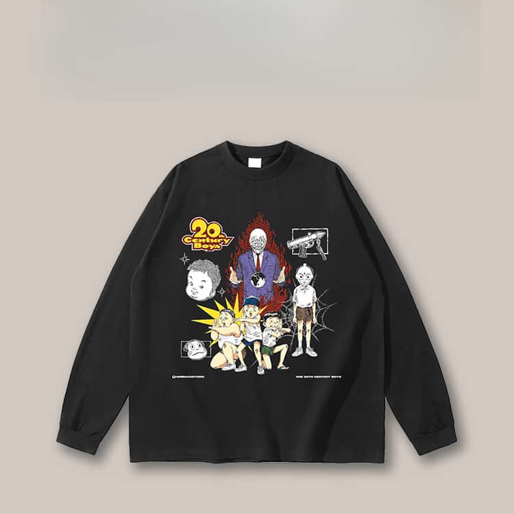 Pure Cotton 20th Century Boys, kul T-skjorte med lange ermer