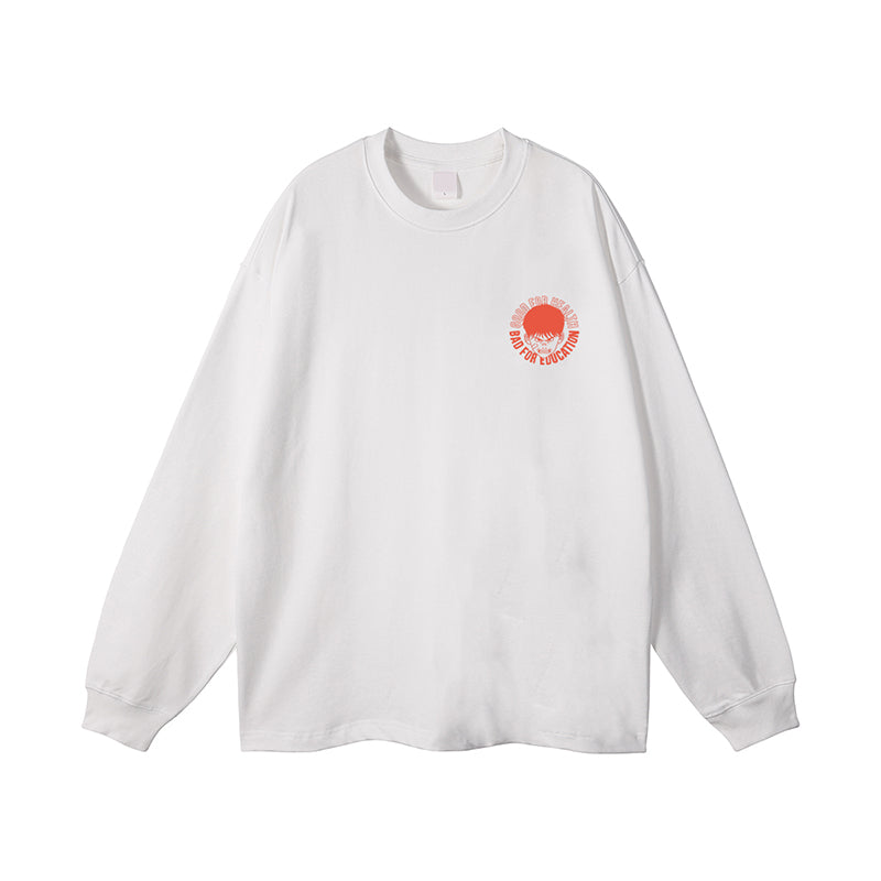 Camiseta de manga larga con estampado de Akira de puro algodón