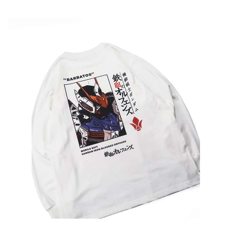 Pure Cotton mobildragt Gundam Barbatos langærmet T-shirt
