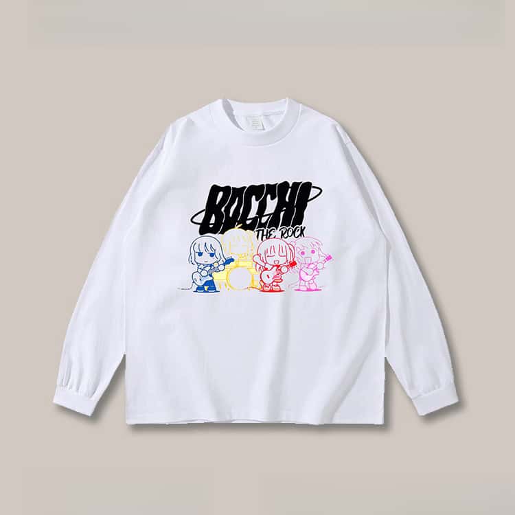 T-shirt à manches longues en pur coton Bocchi The Rock Anime