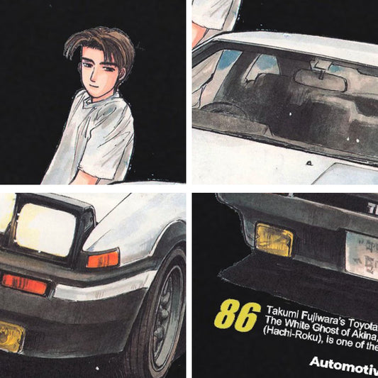 Pure Cotton Initial D Takumi Fujiwara pitkähihainen paita