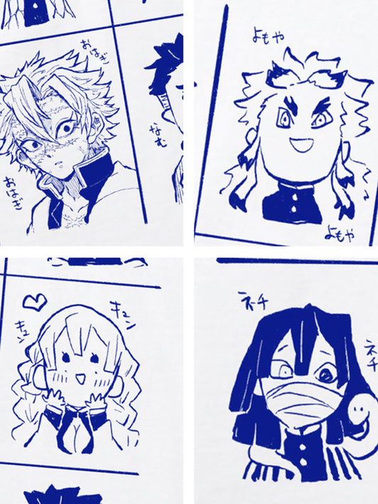 Pure Cotton Demon Slayer söt t-shirt