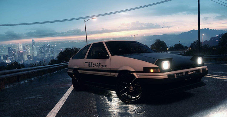 Puur katoenen Initial D Fujiwara Takumi AE 86 T-shirt
