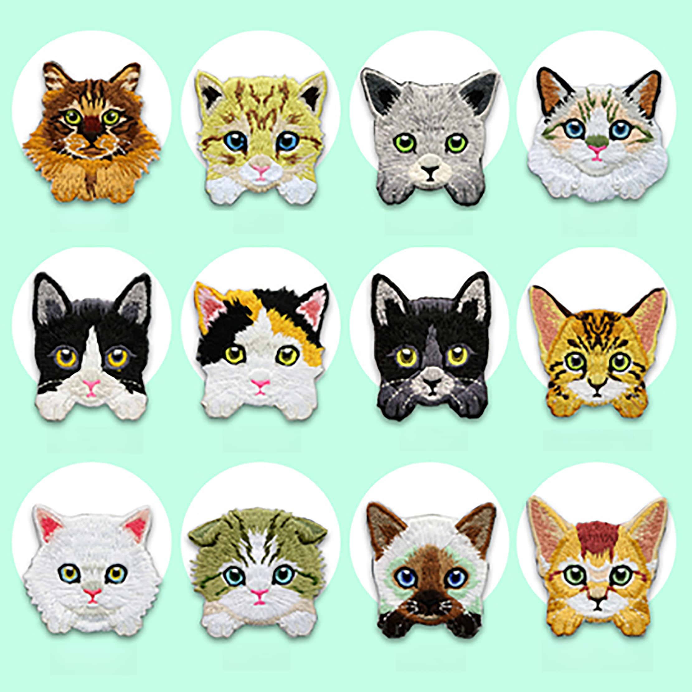 Καλοκαιρινό μπλουζάκι από καθαρό βαμβάκι Kawaii Cat κεντημένο