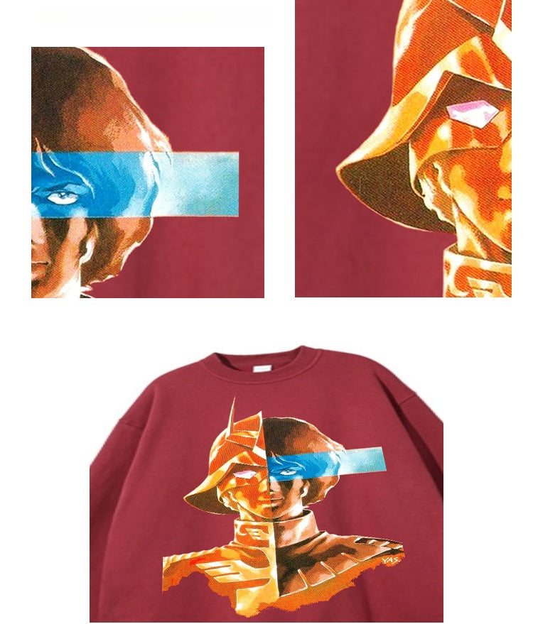 Φορητή φόρμα από καθαρό βαμβάκι Gundam Char πουλόβερ