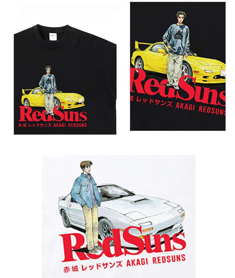 Pure Cotton Initial D Takumi Fujiwara sommert-skjorte