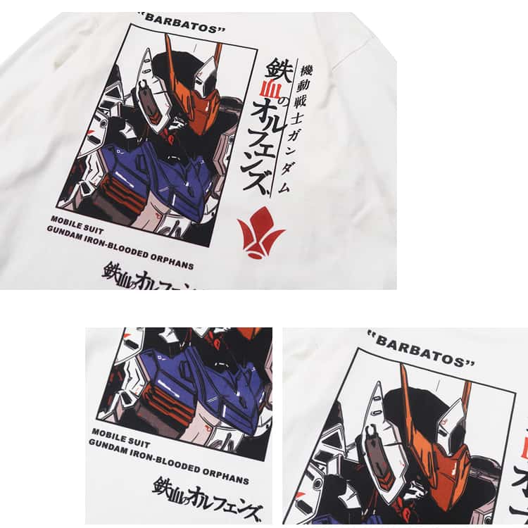 Pure Cotton mobildragt Gundam Barbatos langærmet T-shirt