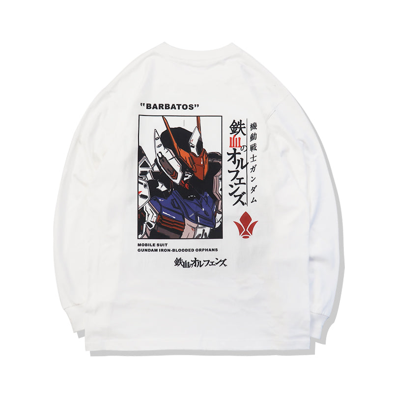 Pure Cotton mobildragt Gundam Barbatos langærmet T-shirt