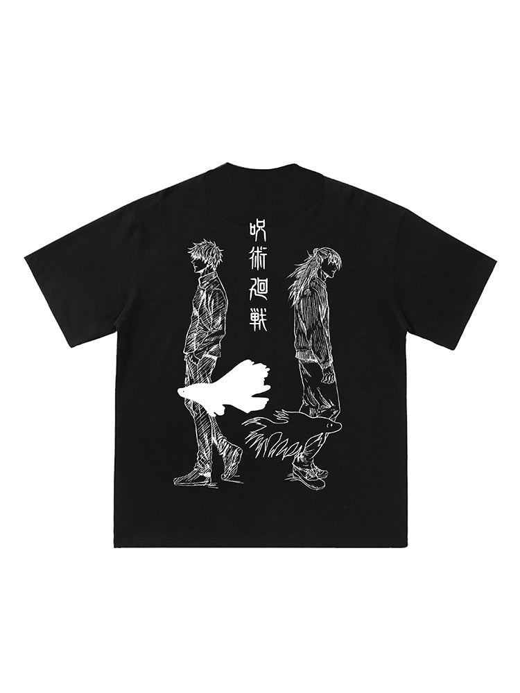 Cooles Jujutsu Kaisen-T-Shirt aus reiner Baumwolle