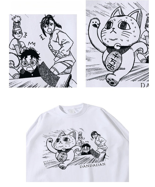 Maglietta a maniche lunghe in puro cotone Dandadan Kawaii