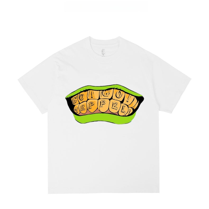 T-shirt in puro cotone con stampa DTG retrò delle bizzarre avventure di Jojo