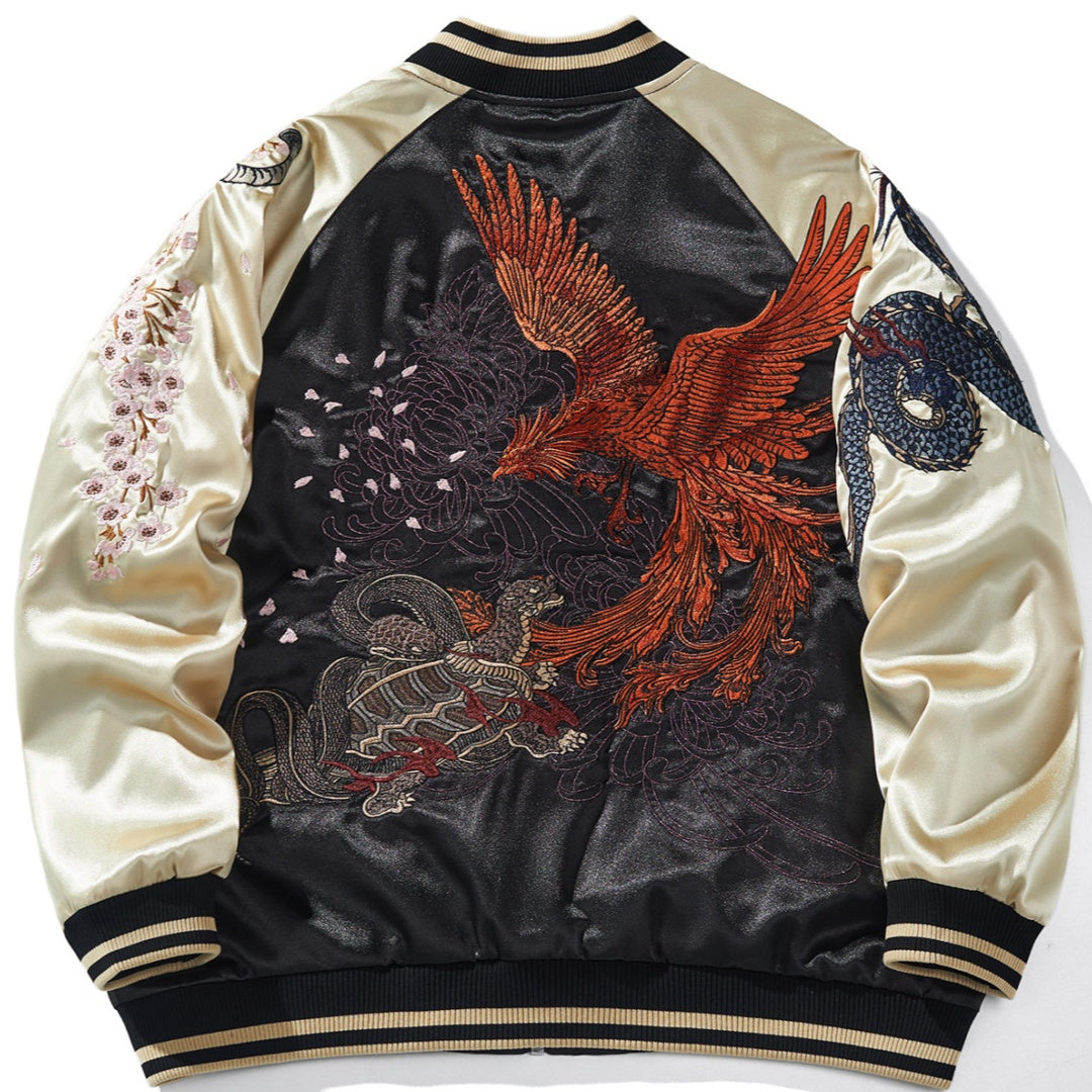 Blue Dragon & White Tiger Sukajan Jacket