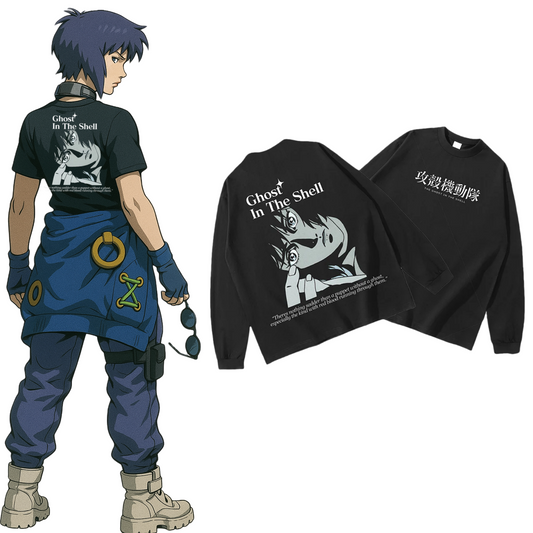 Pure Cotton Ghost in the Shell Long Sleeve T-Shirt