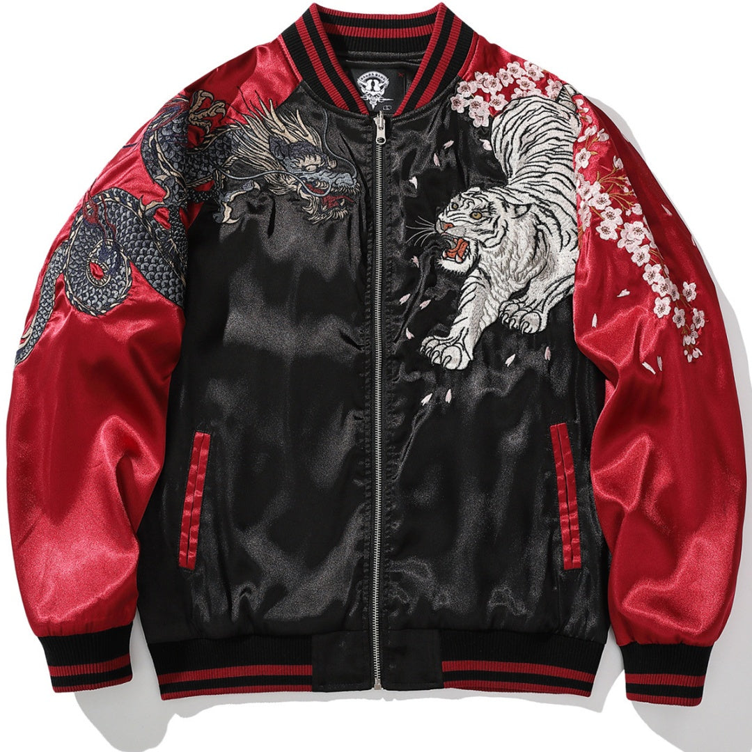Blue Dragon & White Tiger Sukajan Jacket
