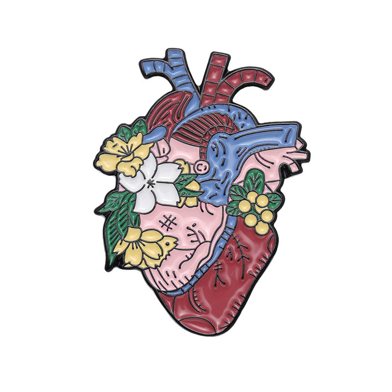 Anatomical Heart Medical Enamel Pins