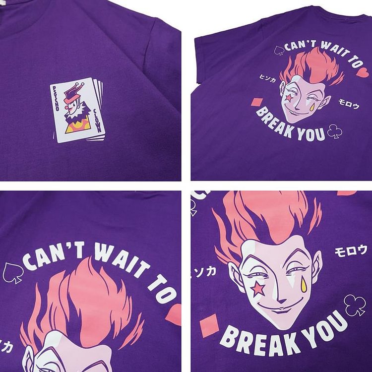 Hunter X Hunter Hisoka T-Shirt aus reiner Baumwolle