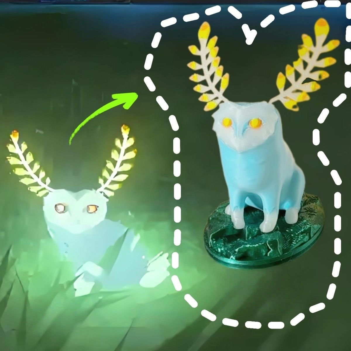Glow-in-the-Dark Blupee – Fantasy Cave Spirit Night Light Decor