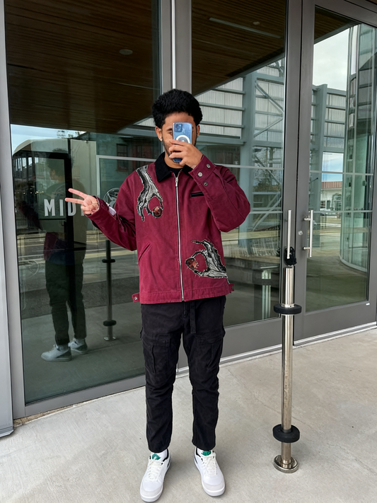 Sweat à capuche gothique à col en fourrure