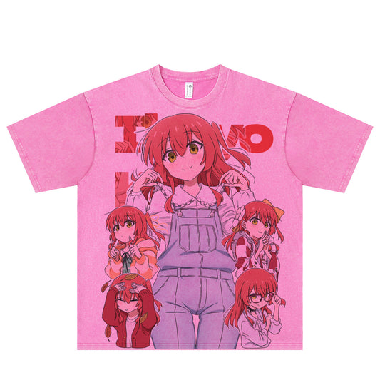 Camiseta de manga comprida Dandadan de algodão puro com estética fofa