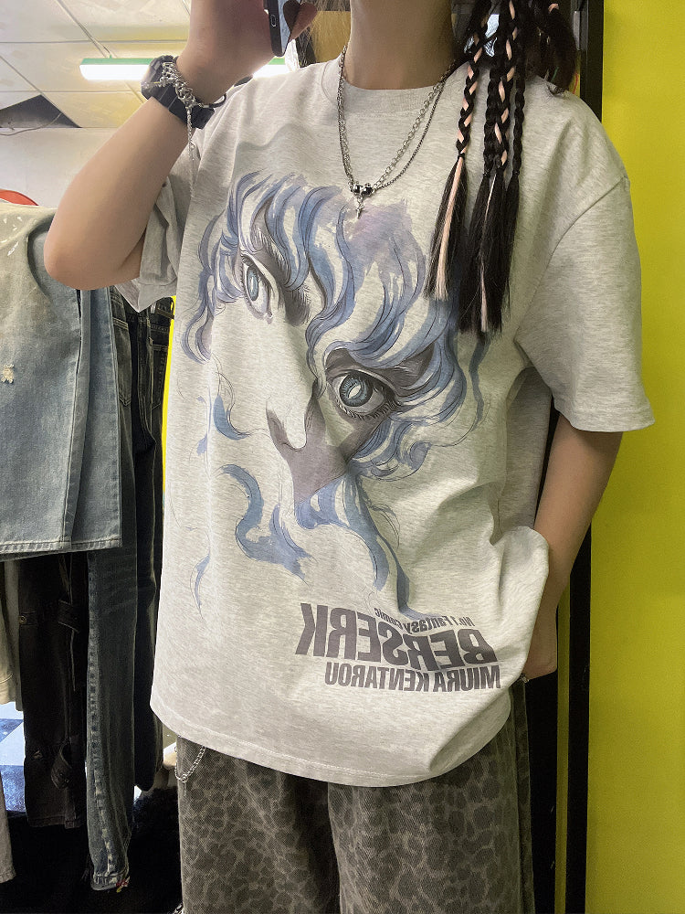 T-shirt en pur coton imprimé Akira Cyberpunk Kaneda DTG