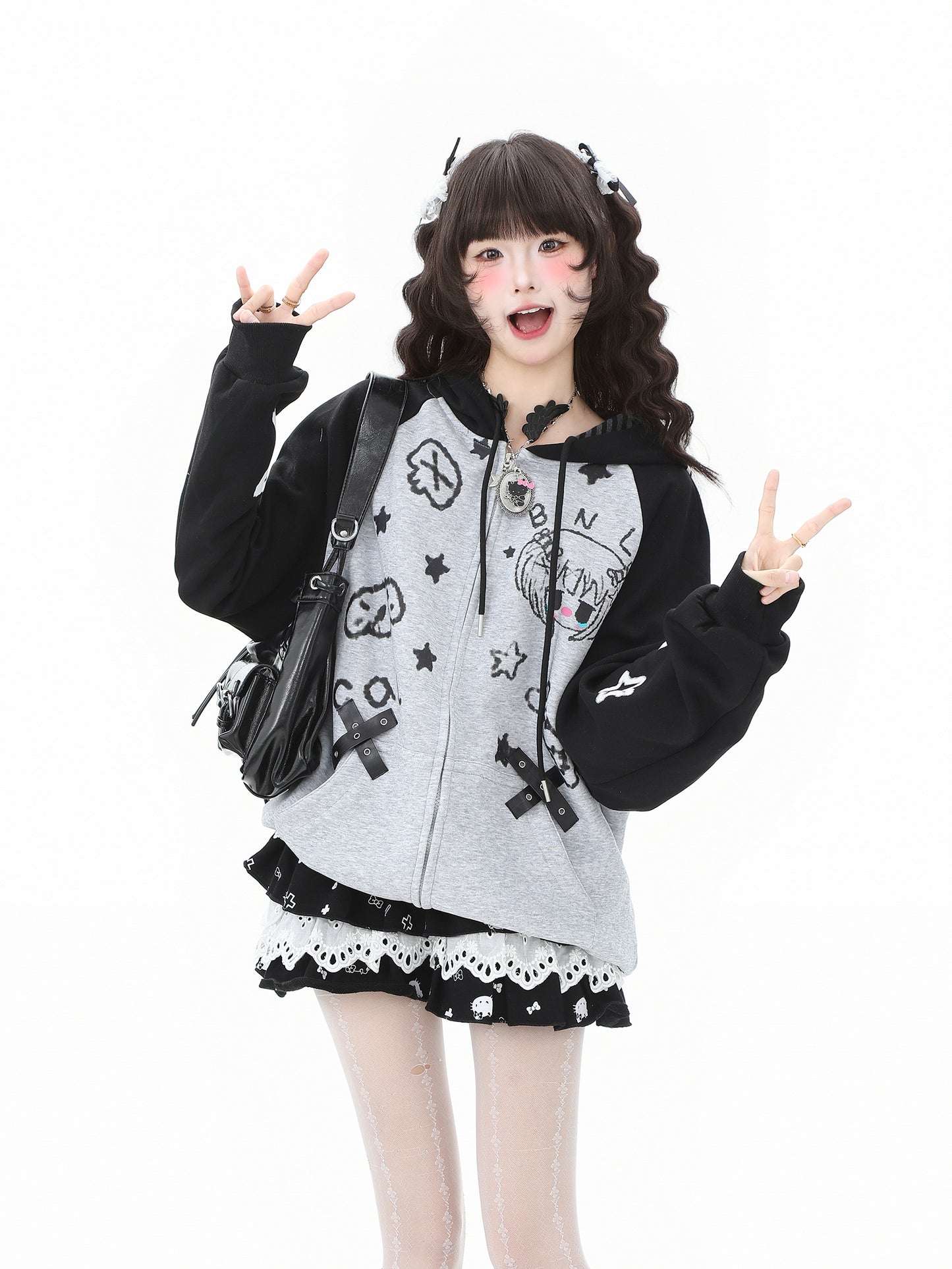 Camiseta de manga larga estética Dandadan de puro algodón