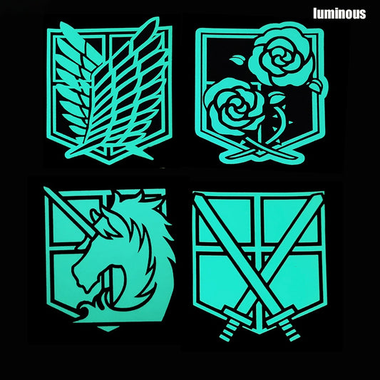 Blue Attack on Titan Glow In The Dark Patch