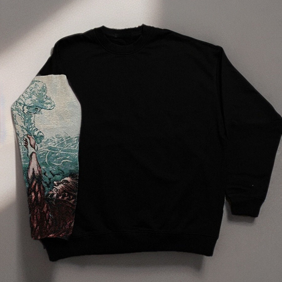 Sweat à capuche gothique à col en fourrure