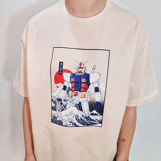 Φορητή φόρμα από καθαρό βαμβάκι Gundam Tshirt Ιαπωνικού στυλ