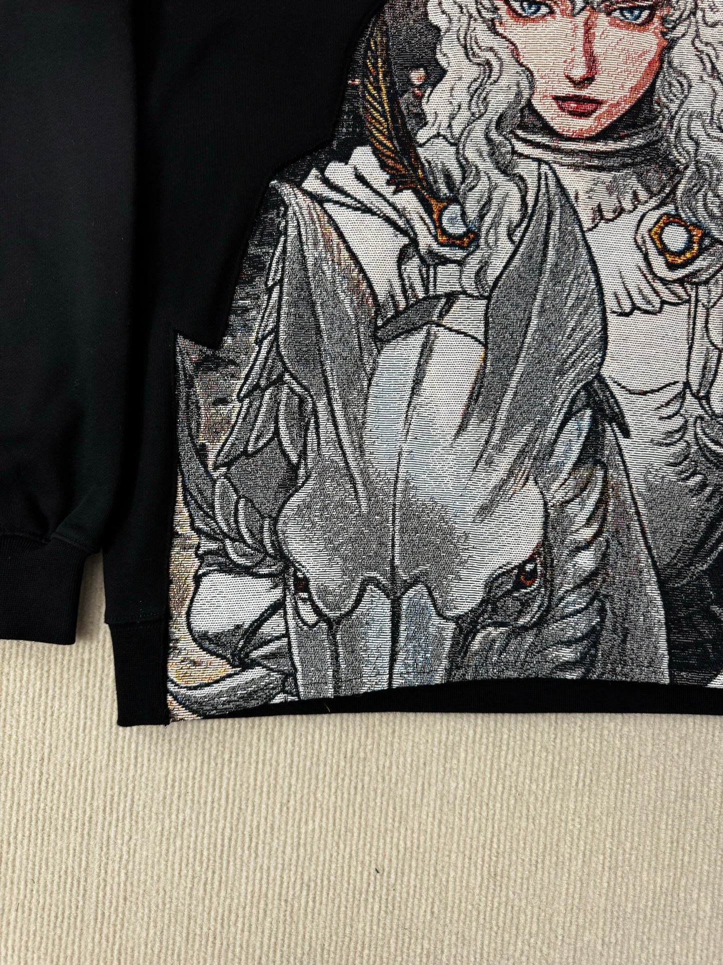 Sweat à capuche gothique à col en fourrure