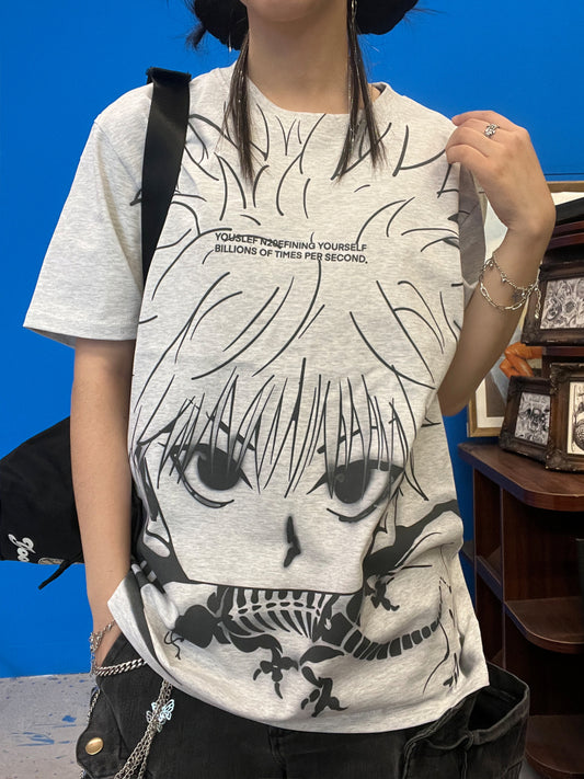 T-shirt in puro cotone con stampa DTG di Akira Cyberpunk Kaneda