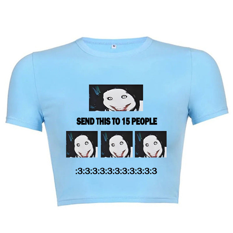 Puur katoenen Dandadan schattig esthetisch T-shirt met lange mouwen