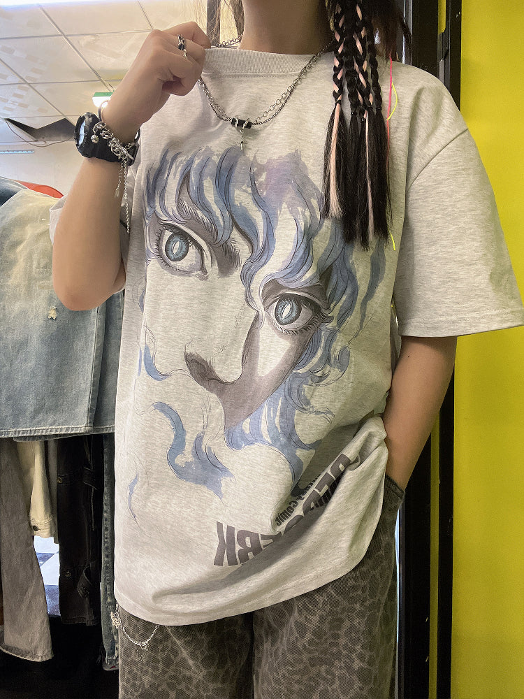 T-shirt en pur coton imprimé Akira Cyberpunk Kaneda DTG