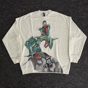 Sweat à capuche gothique à col en fourrure