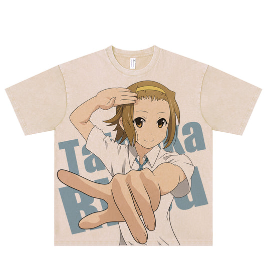 Camiseta de manga comprida Dandadan de algodão puro com estética fofa