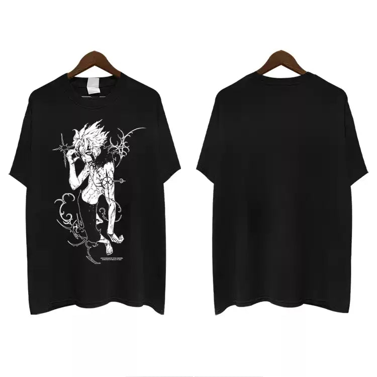 تي شيرت دان دا دان دي تي جي مطبوع من القطن الخالص