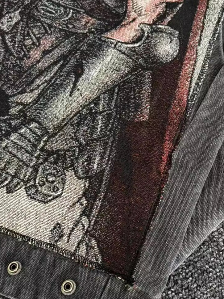 Sweat à capuche gothique à col en fourrure