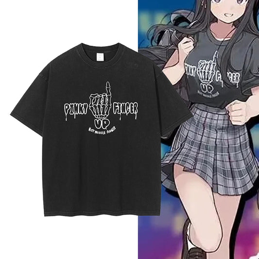 Pure Cotton Girls Band Cry Pinky Finger T-shirt