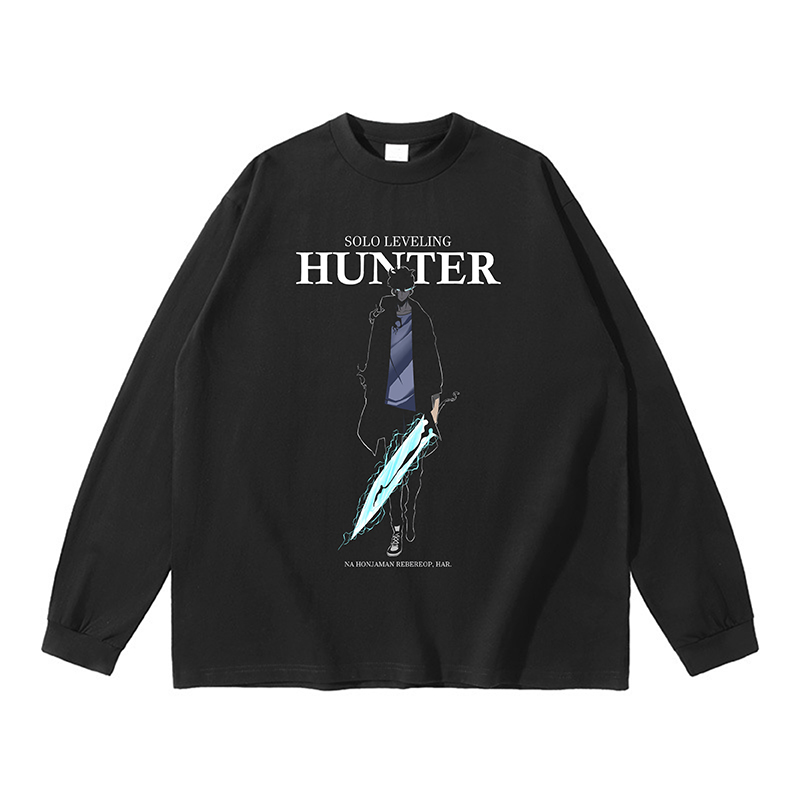 Camiseta de algodón puro de Sung Jinwoo de Solo Leveling