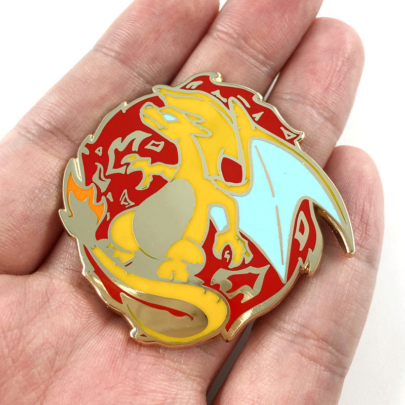 Classic Japanese Anime Spirit Beast Metal Pin Badge