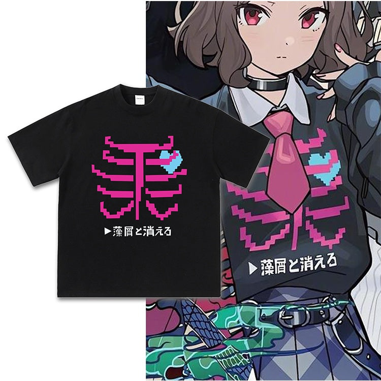 Camiseta de manga comprida Dandadan de algodão puro com estética fofa