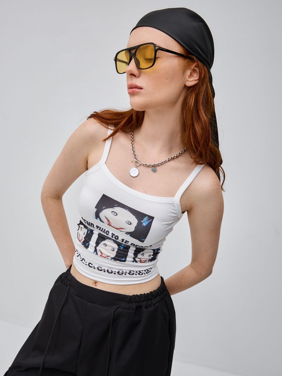 Puur katoenen Dandadan schattig esthetisch T-shirt met lange mouwen