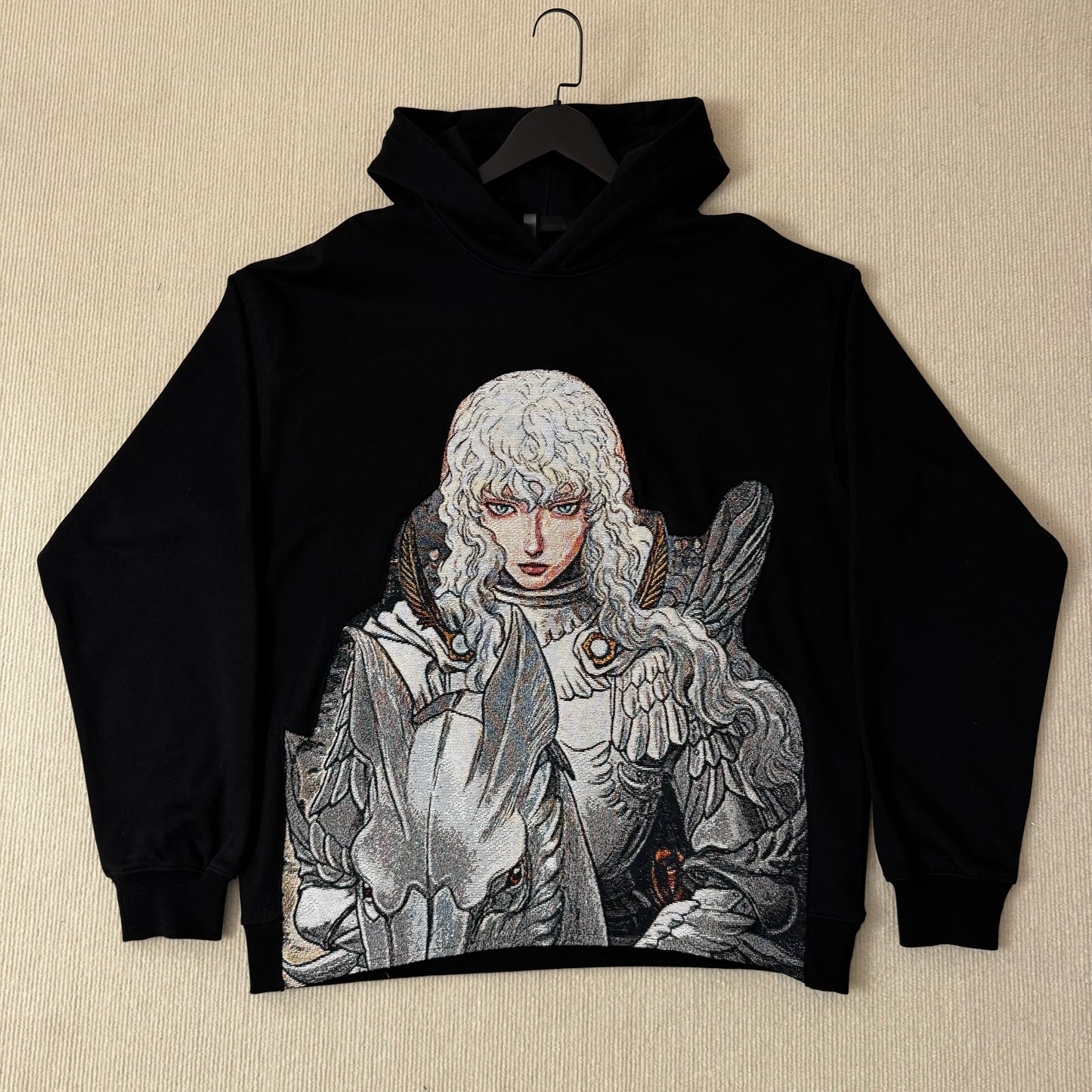 Sweat à capuche gothique à col en fourrure