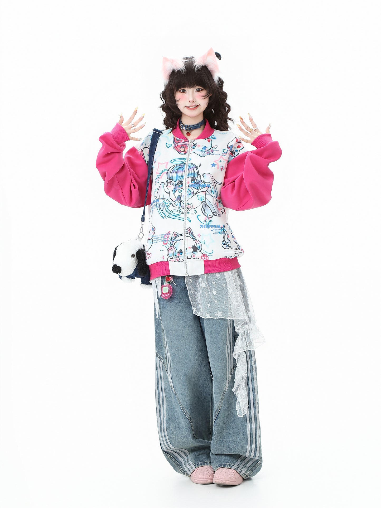 Camiseta de manga larga estética Dandadan de puro algodón