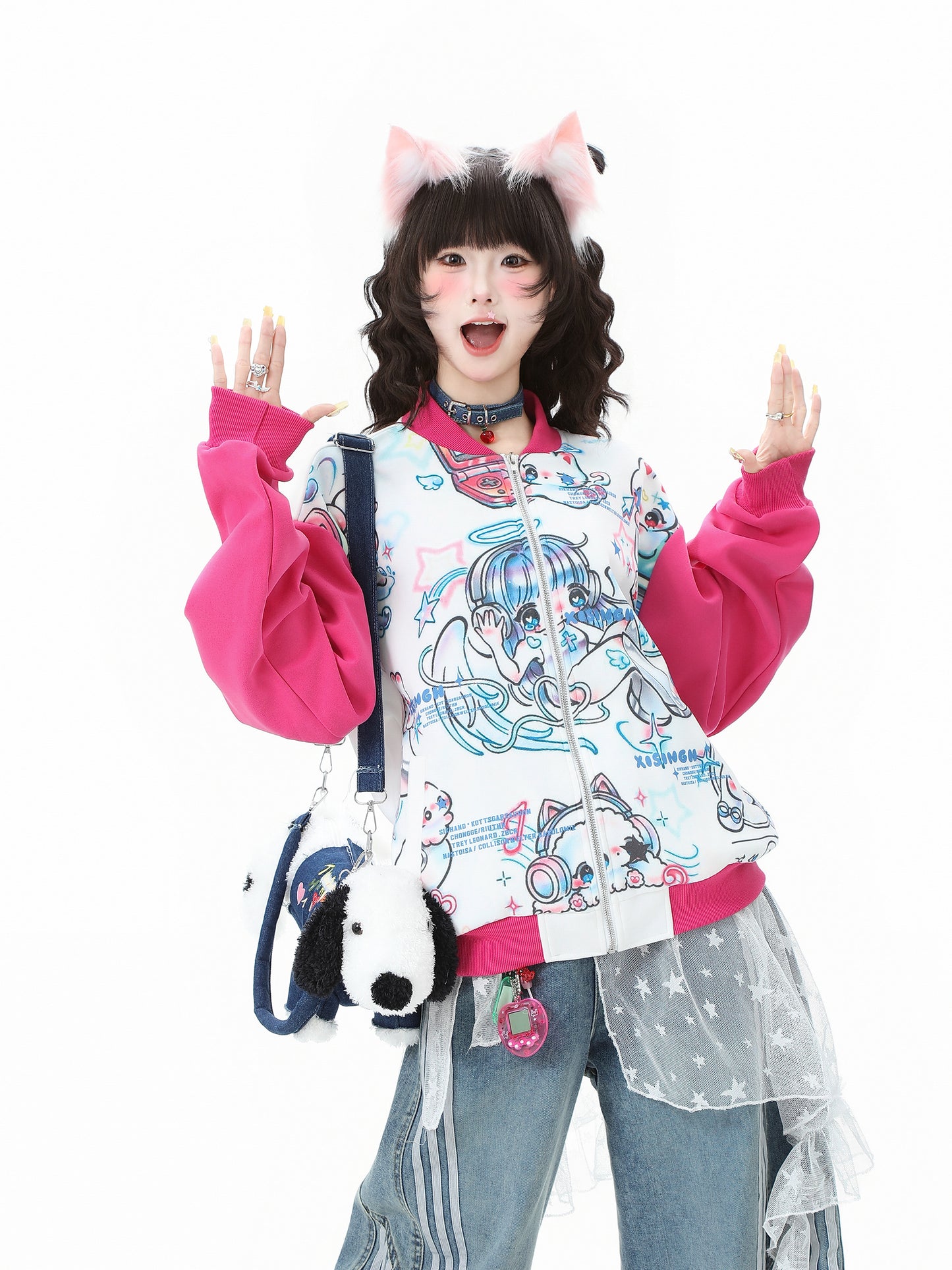 Camiseta de manga larga estética Dandadan de puro algodón