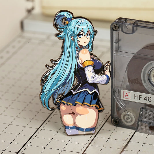 Konosuba Aqua Metal Enamel Pin