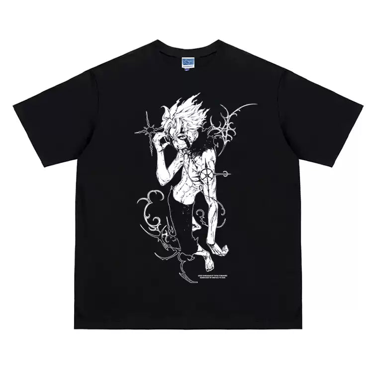 تي شيرت دان دا دان دي تي جي مطبوع من القطن الخالص